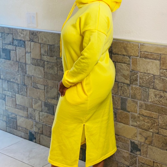 NWT HOODIE DRESS [YELLOW] - Picture 6 of 11
